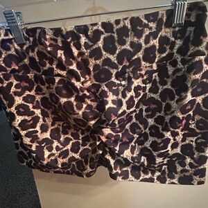 Leopard Print Athletic Shorts